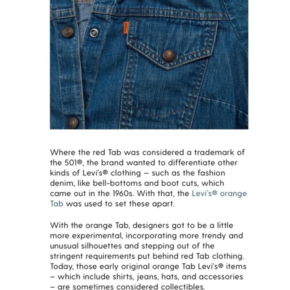 LEVI'S ORANGE TAB VINTAGE 70'S DENIM SINGLE BUTTON NOTCH COLLAR BLAZER JACKET - Picture 15 of 15